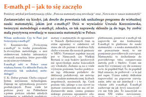 Gazeta Wyborcza, Festiwal Matematyki, e-math